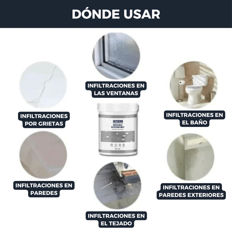 Sellador impermeabilizante invisible + Brocha GRATIS