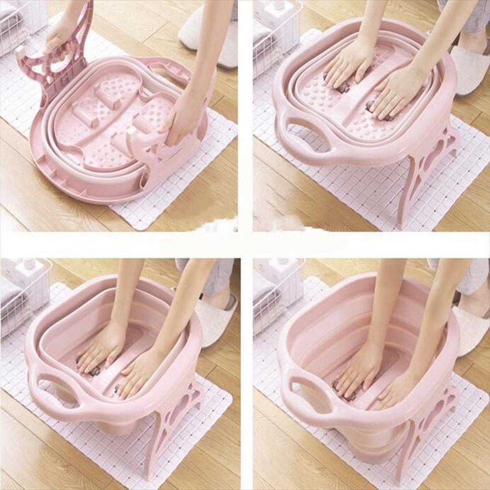 Relaja y revitaliza tus pies con la Tina Plegable Masajeadora 👣