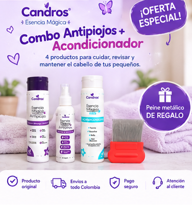 CANDROS presenta. Combo Antipiojos + Acondicionador Esencia Mágica
